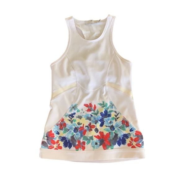 Adidas Stella McCartney Floral Athletic Tank Top Performance Workout Wear Yoga S - Picture 1 of 10